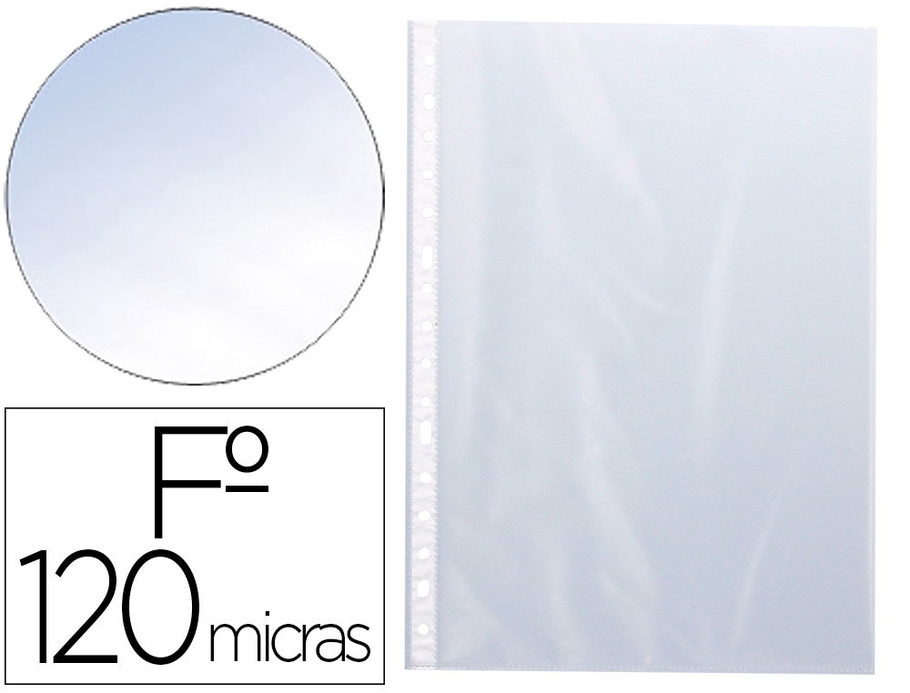 BOLSA CATALOGO/MICA Q-CONNECT FOLIO 120 MICRONS CRISTAL BOLSA DE 10 UNIDADES