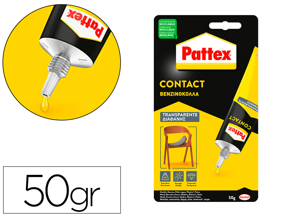 COLA PATTEX CONTACT TRANSPARENTE 50 GR EM BLISTER