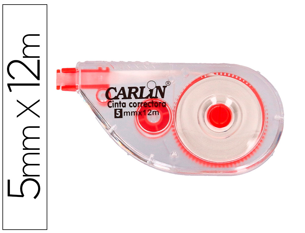 CORRETOR CARLIN FITA BRANCO 5 MM X 12 M