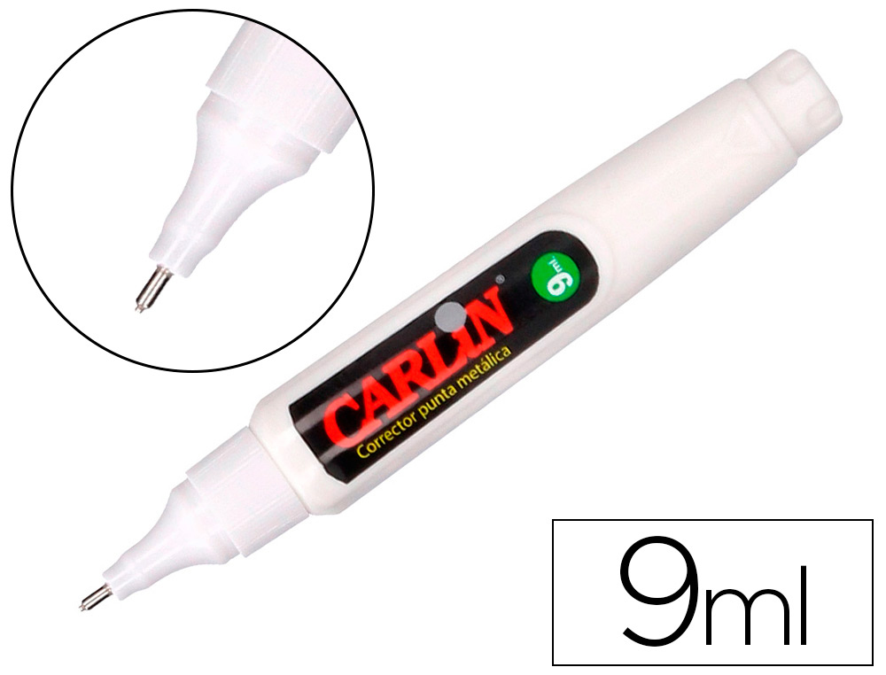 CORRETOR CARLIN LAPIS ROLLER PONTA METALICA DE 1.6 MM CAPACIDADE 9 ML