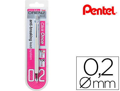 LAPISEIRA PENTEL ORENZ 0,2 MM -BRANCO-EM BLISTER DE 1 UNIDADE