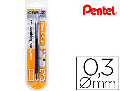 LAPISEIRA PENTEL ORENZ 0,3 MM -PRETO-EM BLISTER DE 1 UNIDADE